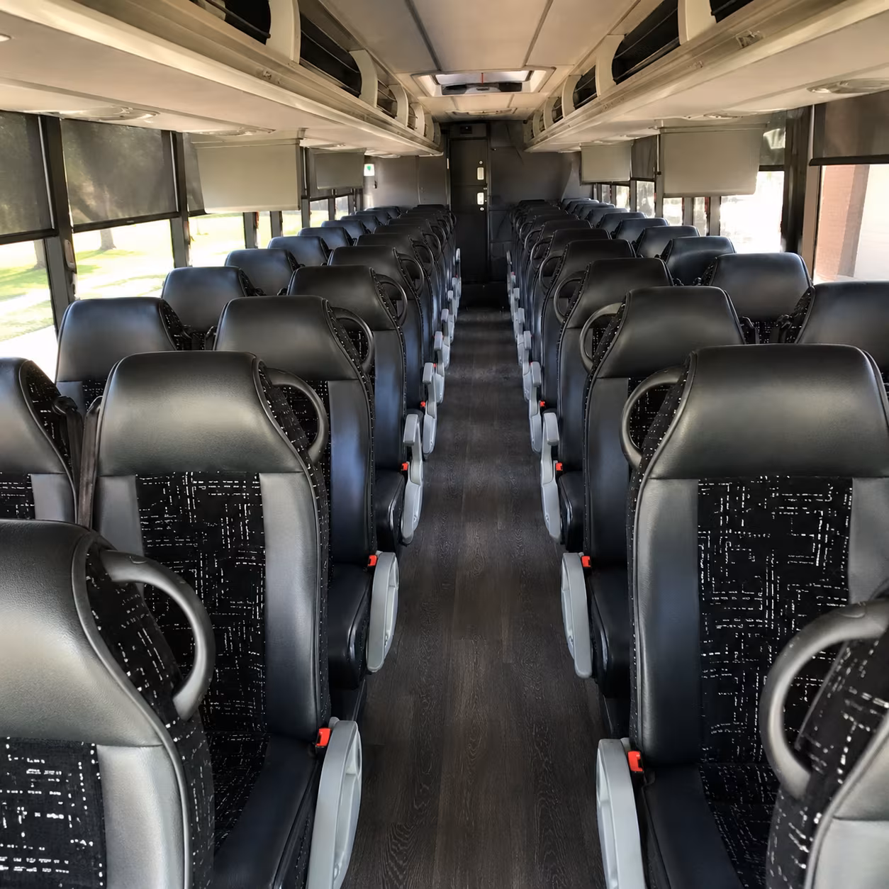 enterprise charter bus rental interior